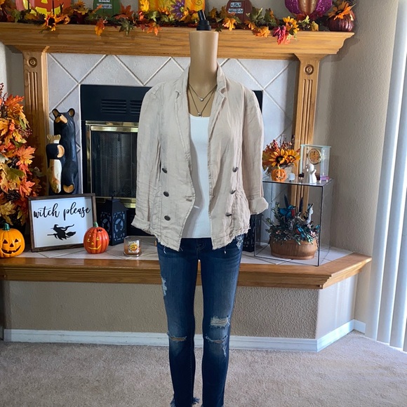 Free People Jackets & Blazers - Free People Cream Button Down Jacket
